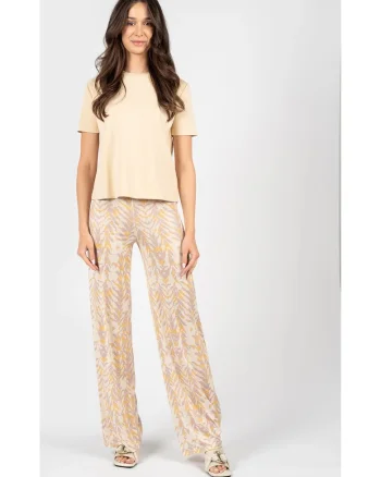 Pantaloni evazati cu imprimeu, W34-L32
