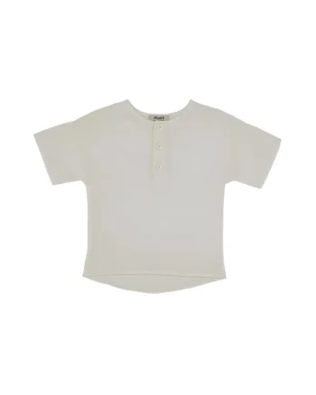 Tricou cu nasturi  - Zoey, Ecru, pentru baietei, Ecru