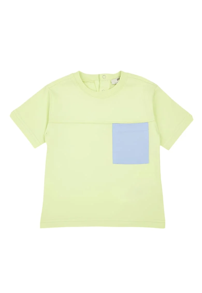 Tricou cu buzunar  - Find The Wave, Verde deschis, pentru baietei, Verde