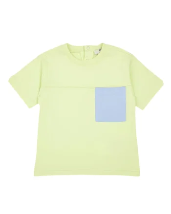 Tricou cu buzunar  - Find The Wave, Verde deschis, pentru baietei, Verde