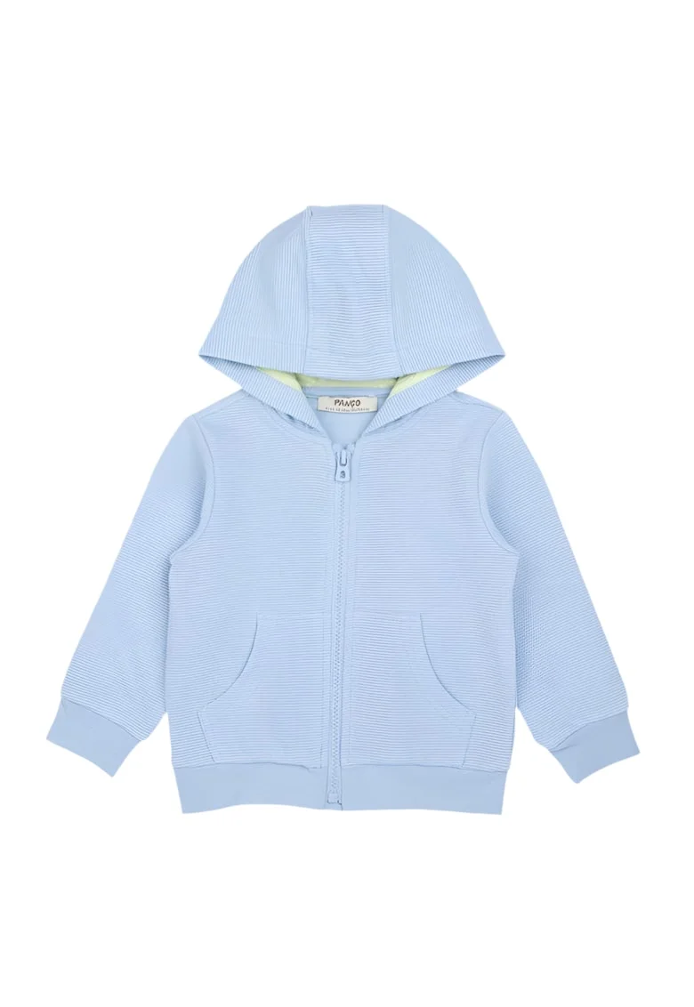 Hanorac cu maneca lunga si gluga  - Zoey, Bleu, pentru baietei, Albastru