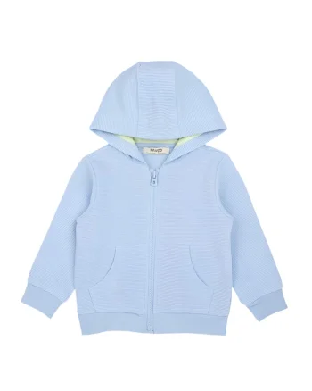 Hanorac cu maneca lunga si gluga  - Zoey, Bleu, pentru baietei, Albastru