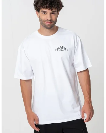 Tricou cu imprimeu logo, Alb optic