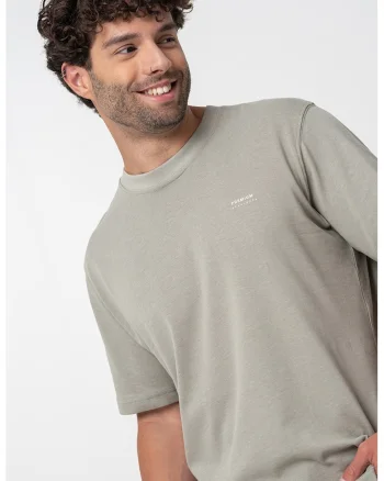 Tricou cu imprimeu grafic pe spate, Gri