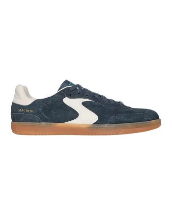 Pantofi sport low-cut Hotshot Azir de piele intoarsa, Albastru inchis/Crem