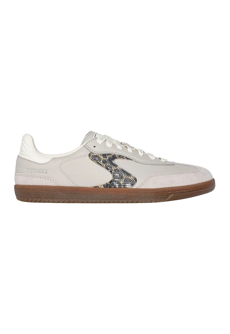 Pantofi sport Hotshot cu insertii de piele intoarsa, Maro taupe