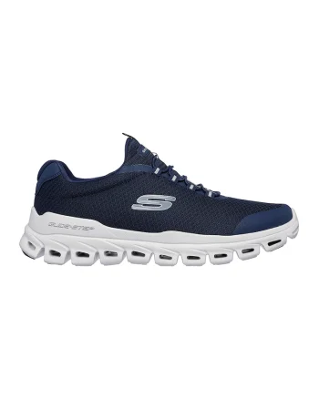 Pantofi sport din plasa cu logo Glide Step, Bleumarin