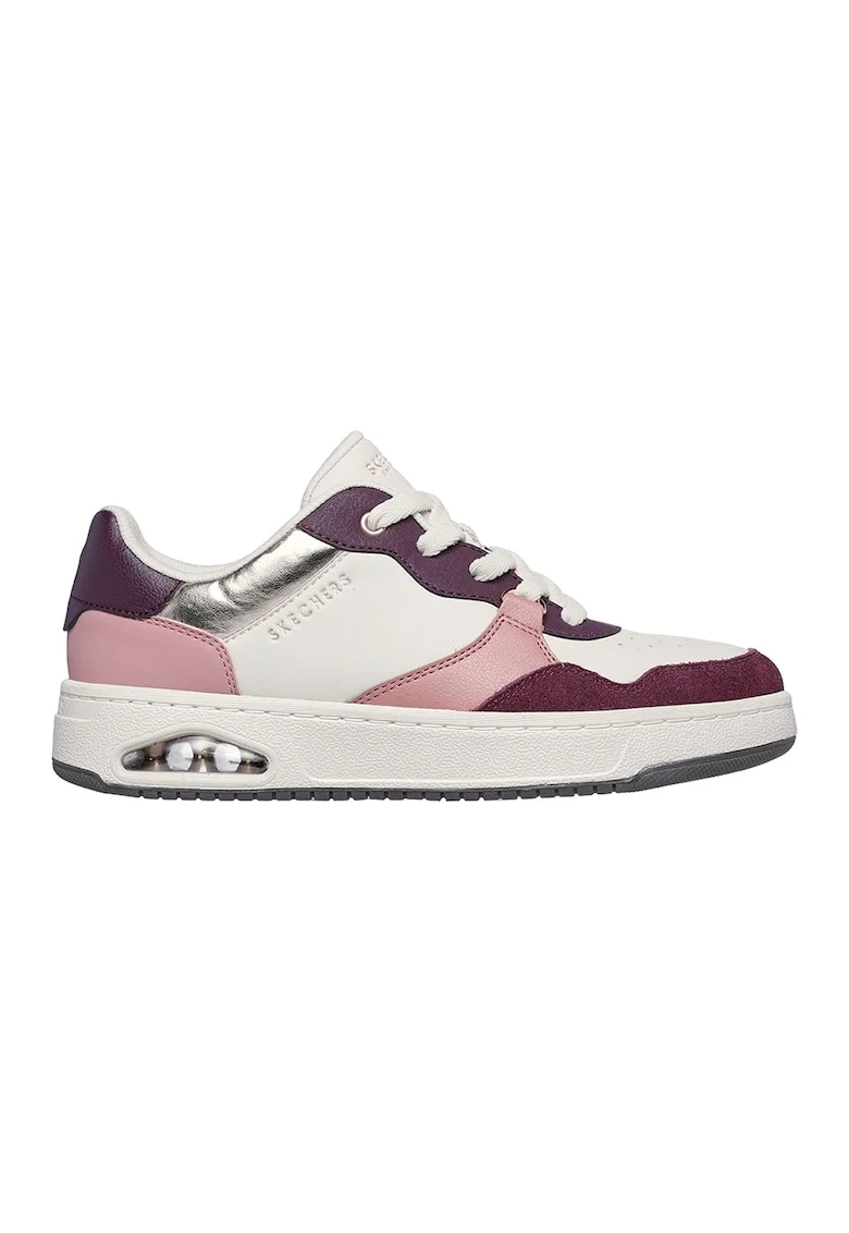 Pantofi sport din piele ecologica Uno CTL, Violet/Alb murdar/Argintiu