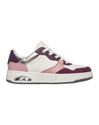 Pantofi sport din piele ecologica Uno CTL, Violet/Alb murdar/Argintiu