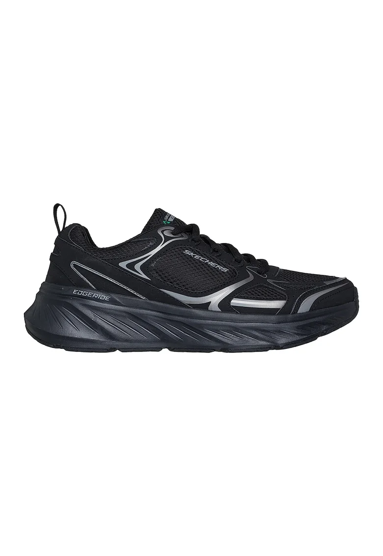 Pantofi sport din plasa cu insertii din material sintetic Edgeride Exodis, Negru stins/Argintiu