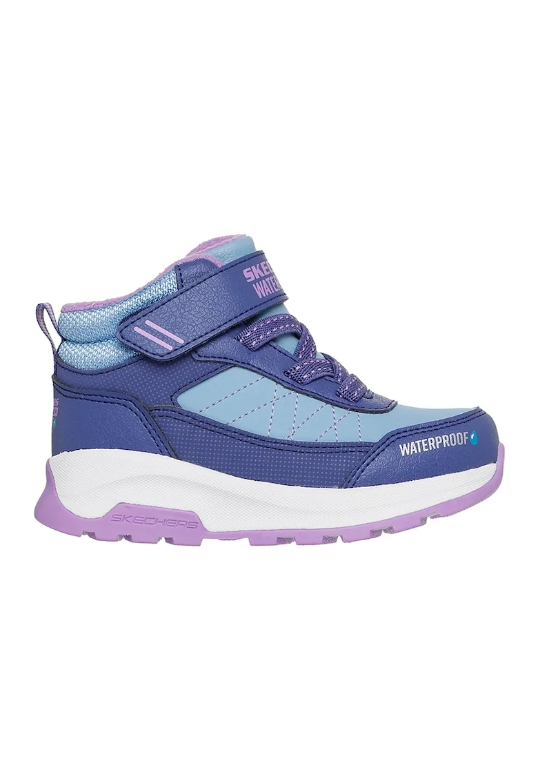 Ghete impermeabile cu velcro, Alb/Albastru lavanda/Lila