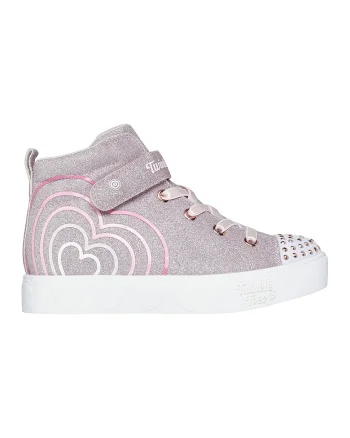 Tenisi mid-high cu lumini led Twinkle Toes Heart Steps, Roz prafuit