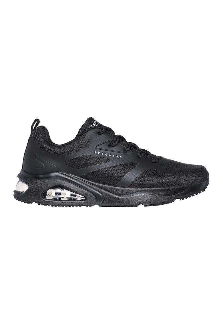 Pantofi sport de plasa cu garnituri de piele ecologica Tres-Air Uno, Onyx Black
