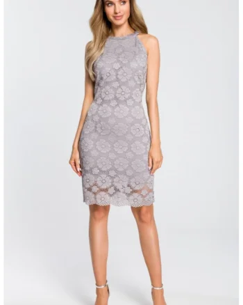 Rochie mulata din dantela,, Gri