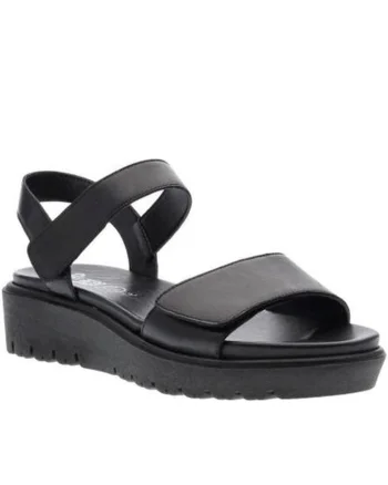 Sandale,  12-33518-01, Negru, Piele naturala, Negru