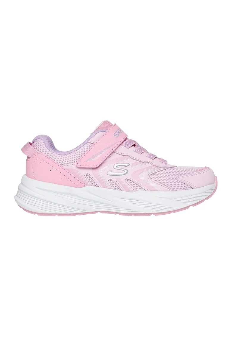 Pantofi sport Microspec Tread cu velcro, Roz pastel/Lila/Alb optic