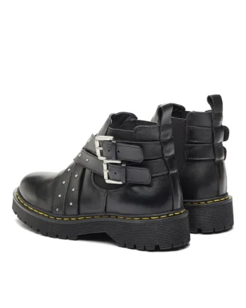 Ghete dama,  207679344, Negru, Piele naturala,