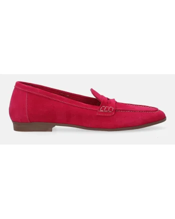 Pantofi loafer din piele intoarsa cu varf rotund