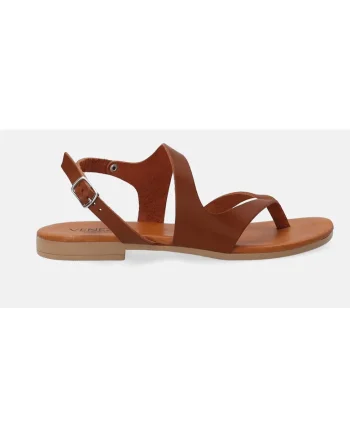 Sandale de piele cu bareta in T