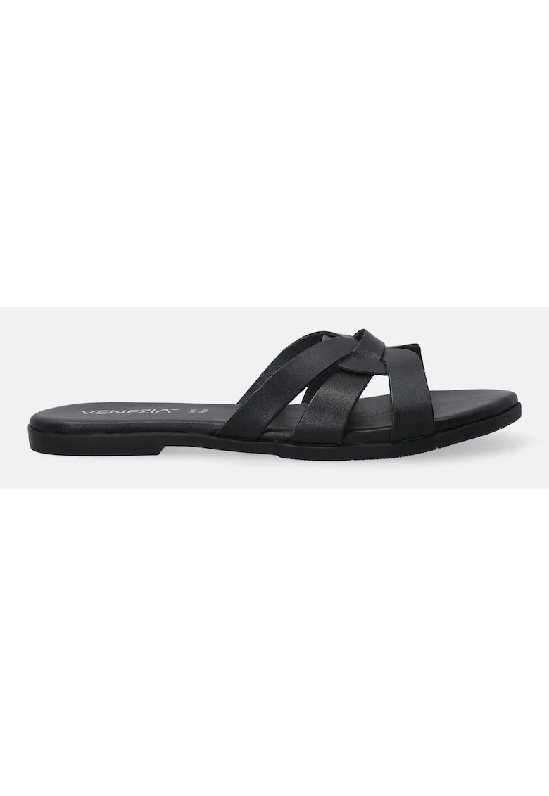 Papuci clasici din piele neagra pentru femei  Classic,