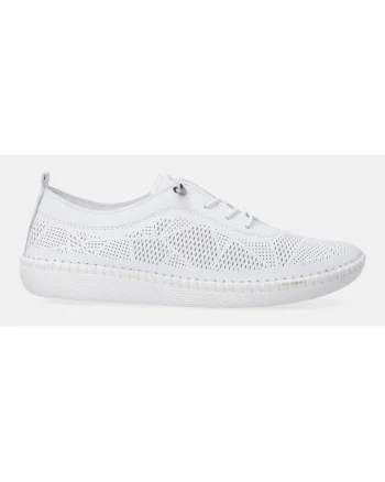 Pantofi de piele cu detalii perforate