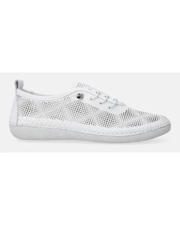 Pantofi sport din piele cu detalii perforate