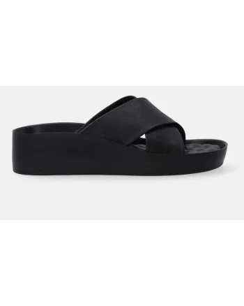Papuci cu talpa wedge si barete incrucisate