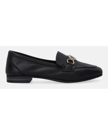 Pantofi tip loafer din piele cu detaliu metalic