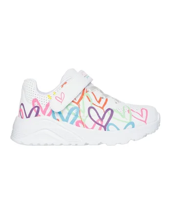 Pantofi sport Uno Lite de piele ecologica cu velcro, Portocaliu/Alb optic