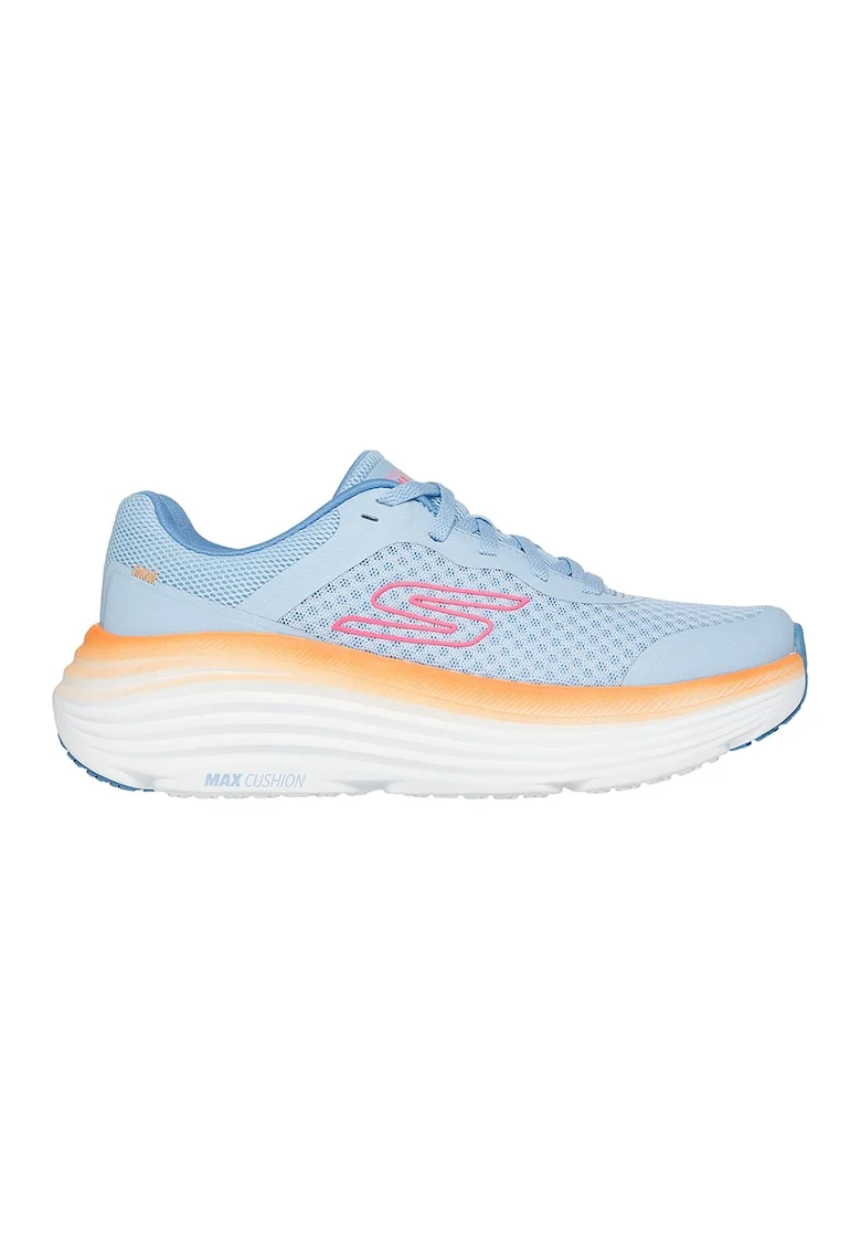 Pantofi sport de plasa cu brant moale, pentru alergare Max, Albastru pastel/Roz pastel/Portocaliu mandarina