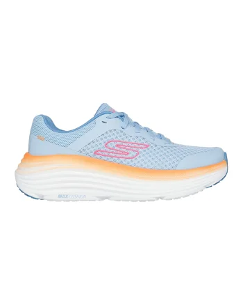 Pantofi sport de plasa cu brant moale, pentru alergare Max, Albastru pastel/Roz pastel/Portocaliu mandarina