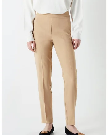 Pantaloni conici uni, Bej