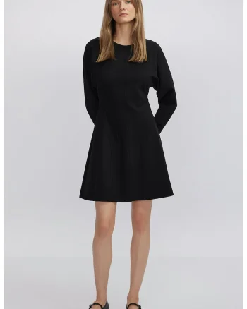Rochie scurta cu croiala in A, Negru