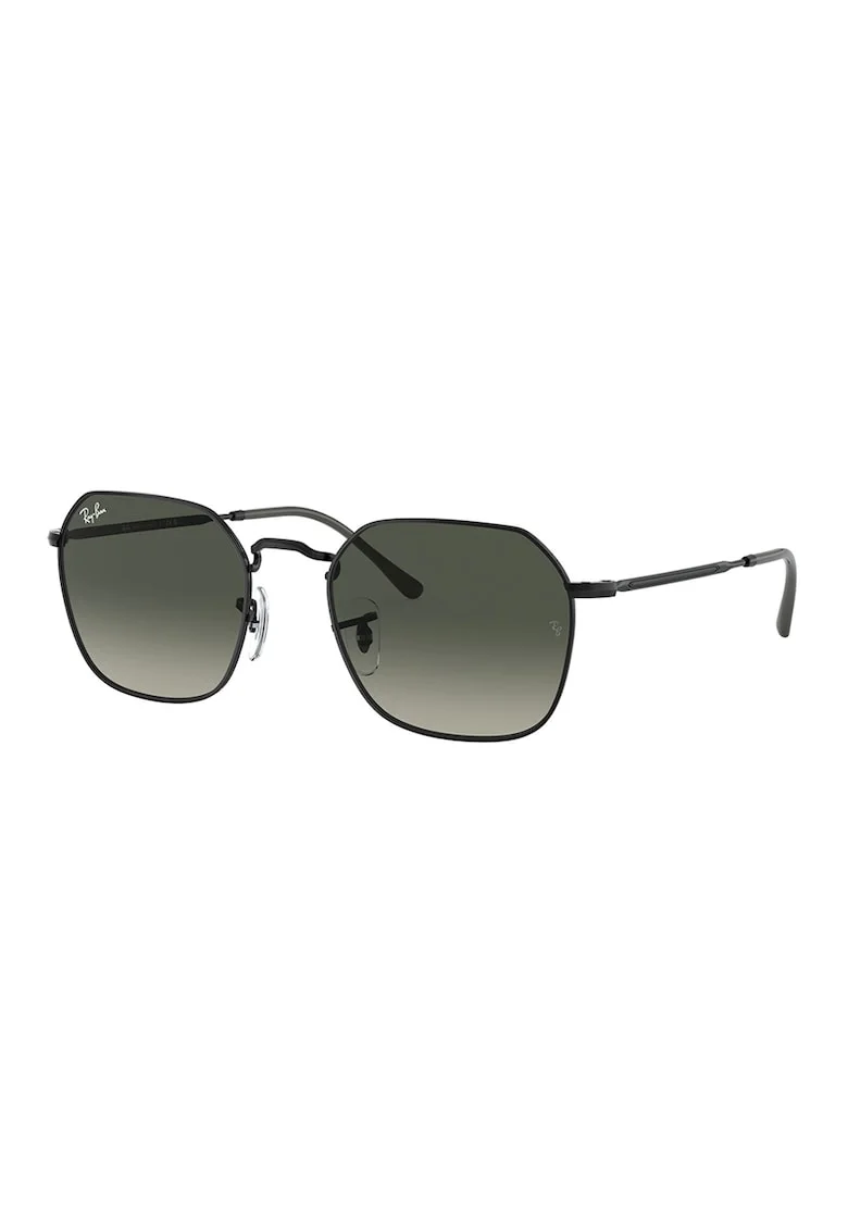 Ochelari de soare unisex cu lentile in degrade, Negru/Gri