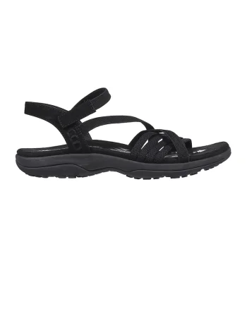 Sandale textile cu velcro Reggae, Negru