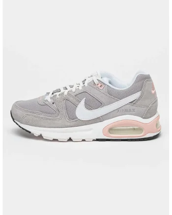 Pantofi sport de plasa cu garnituri de piele intoarsa Air Max Command, Gri deschis/Alb optic/Roz prafuit