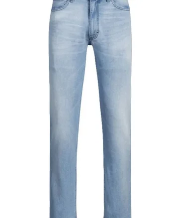 Pantaloni barbati  subtiri, albastru, bumbac si lyocell
