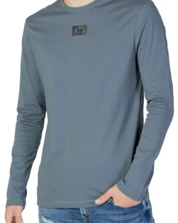 Bluza,  Bumbac, Gri, Albastru prafuit