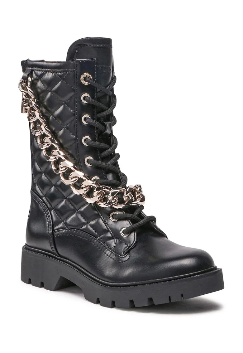 Ghete dama,  300738757, Piele ecologica, Negru, Negru