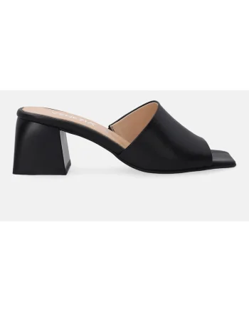 Pantofi din piele cu varf patrat