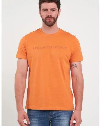 Tricou cu imprimeu logo, Portocaliu