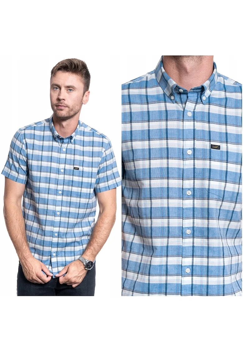 Camasa Barbati,  Button Down Ss, Croi: Regular Fit, Inchidere: Nasturi, Compozitie Material: 100% Bumbac, Numar De Buzunare: 1, Multicolor, 1
