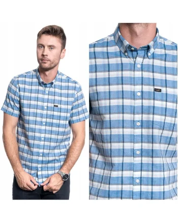 Camasa Barbati,  Button Down Ss, Croi: Regular Fit, Inchidere: Nasturi, Compozitie Material: 100% Bumbac, Numar De Buzunare: 1, Multicolor, 1