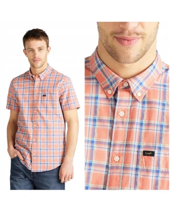 Camasa Barbati,  Button Down Ss, Croi: Regular Fit, Inchidere: Nasturi, Compozitie Material: 100% Bumbac, Numar Buzunare: 1, Multicolor, 1 Bucata