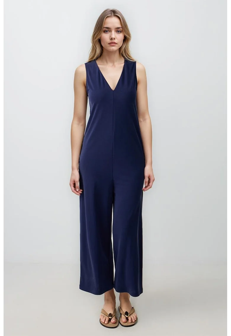 Salopeta crop din amestec de modal, Negru