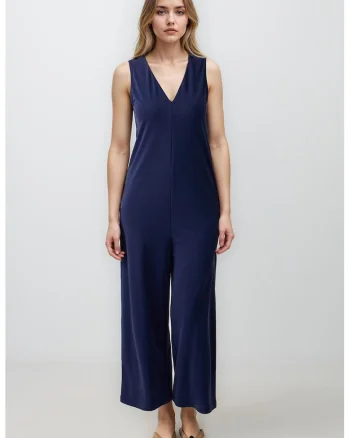 Salopeta crop din amestec de modal, Negru