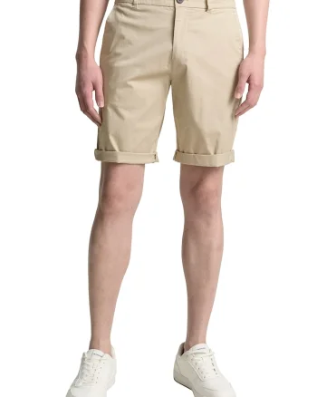 Pantaloni scurti din amestec de bumbac, Bej deschis