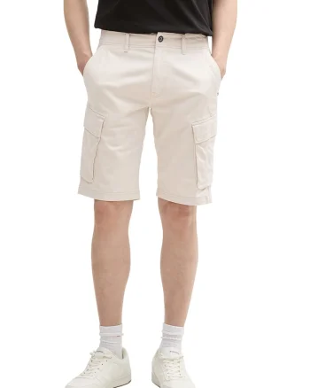 Pantaloni cargo scurti, Crem