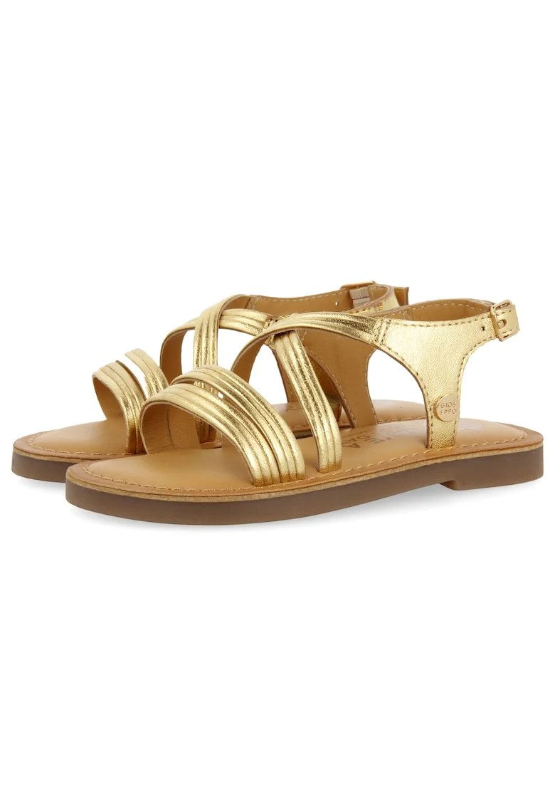 Sandale de piele cu aspect metalizat KERRIER 28313, Auriu