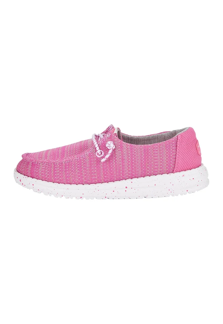 Mocasini cu sireturi de ajustare Wendy, Roz aprins